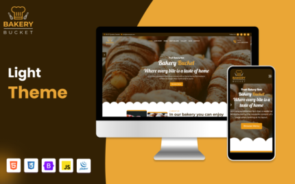 Bakery Bucket - One Page Bakery HTML Website Template Landing Page Template