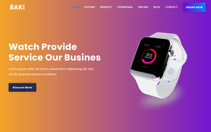 Baki Product Landing Page Theme Landing Page Template