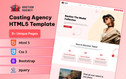 Bastion Casting Agency HTML5 Template Website Template