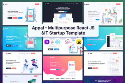 Appal - React JS & Startup Landing Page Template