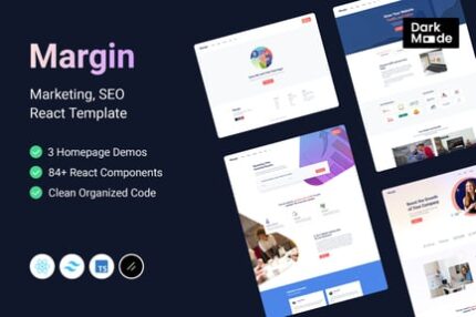 Margin | Marketing SEO React TailwindCSS Template