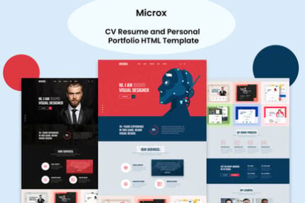 Microx - CV Resume and Personal Portfolio Template