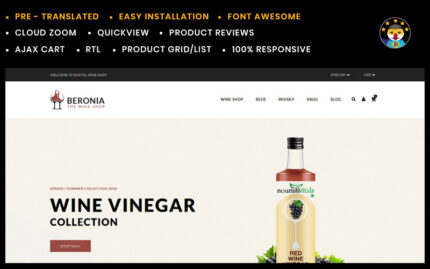 Beronia Wine Prestashop Theme PrestaShop Theme