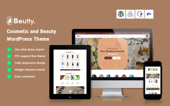 Beutty - Cosmetic and Beauty WordPress Theme