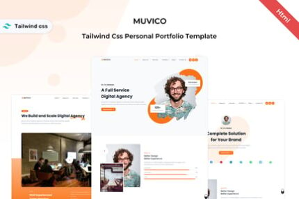 Muvico - Tailwind CSS Personal Portfolio Template