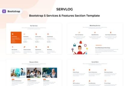 Servlog - Service & Features Section Template