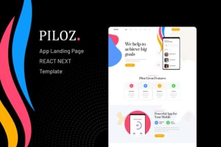 Piloz - React Next App Landing Page Template