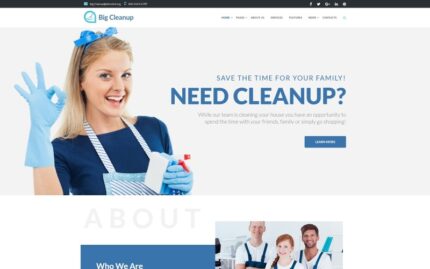 Big Cleanup - Cleaning Services Responsive WordPress Theme