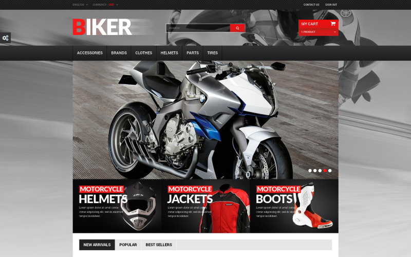 Biker PrestaShop Theme