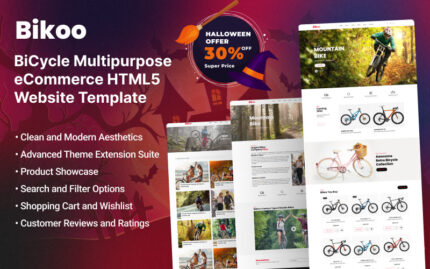 Bikoo - BiCycle Multipurpose eCommerce HTML5 Website Template