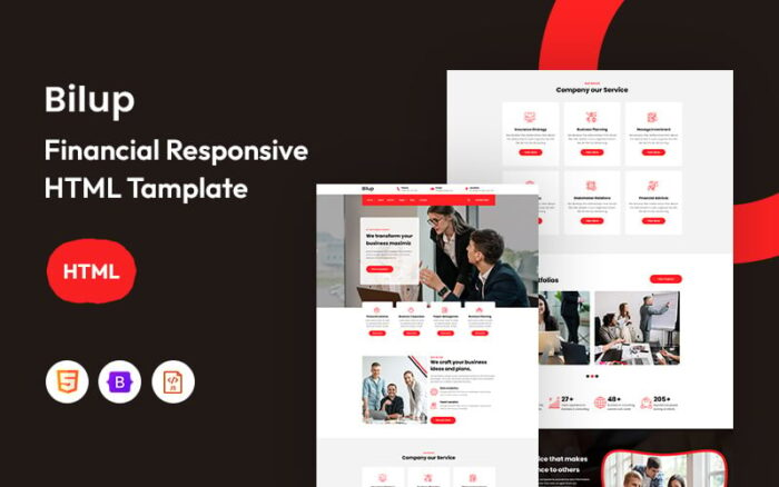 Bilup – Financial Website Template