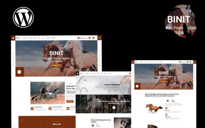 Binit Equestrian Horse Riding School WordPress Theme