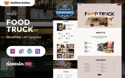 Bite Truck - Gourmet Food Truck And Mobile Catering WordPress Elementor Theme WordPress Theme