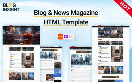 Blog Insight - Blogging and Magazine HTML Template with Multi-Layout Options Website Template