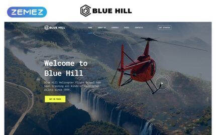 Blue Hill - Flight School Multipage Creative HTML Website Template