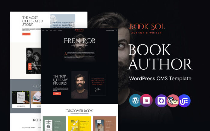 Book Sol - Book Author WordPress Elementor Theme WordPress Theme