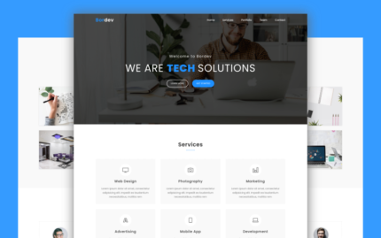 Bordev - Tech Company Landing Page Template