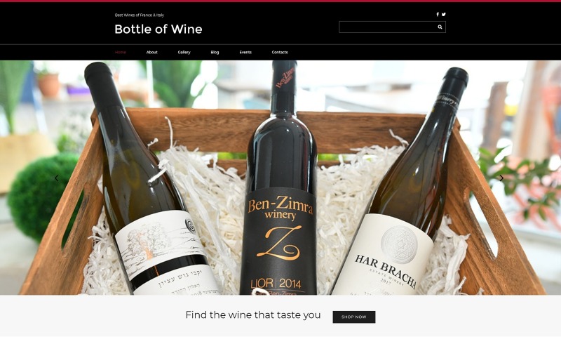 Bottle of Wine - Wine Elegant Joomla Template