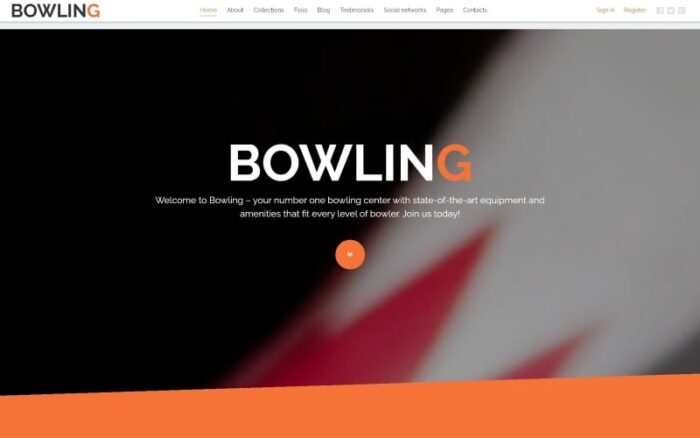 Bowling Joomla Template