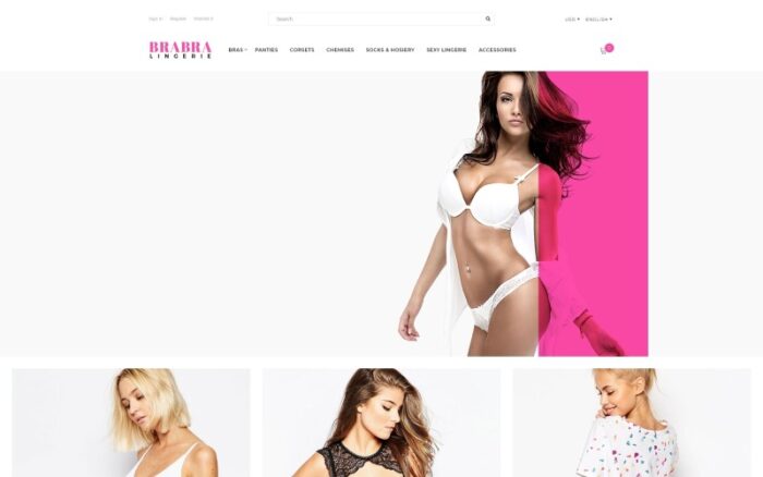 Brabra - Beautiful Lingerie Online Store OpenCart Template