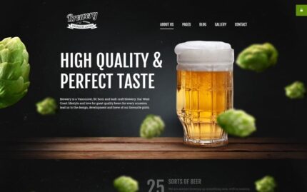 Brewery Responsive Joomla Template