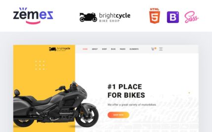 Brightcycle - Motorcycle Store Website Template