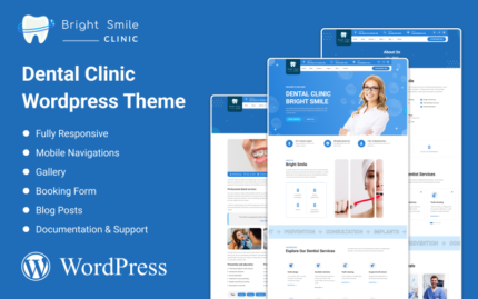 Brightsmile - Dental Clinic Wordpress Theme WordPress Theme