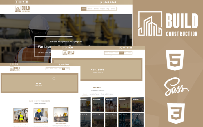 Build Construction Creative HTML5 & CSS3 Website Template