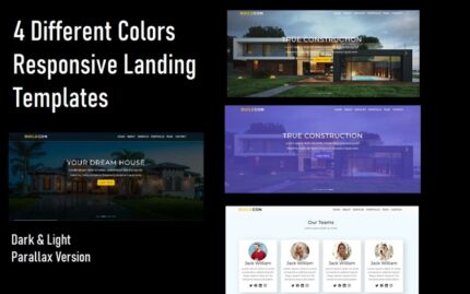 BuildCon Classic Design One Pager Website Landing Page Template