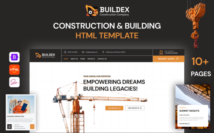 Buildex - Extensive Construction and Building Company HTML5 Website Template