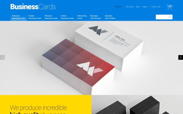 Business Cards PrestaShop Theme