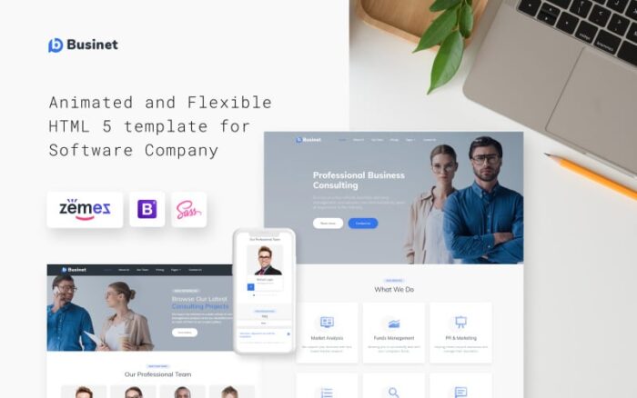 Businet - Consulting Agency Modern Multipage HTML5 Website Template