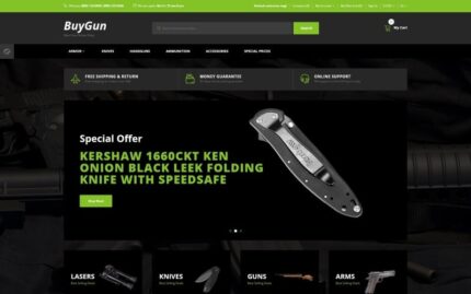 BuyGun - Weapons Store OpenCart Template