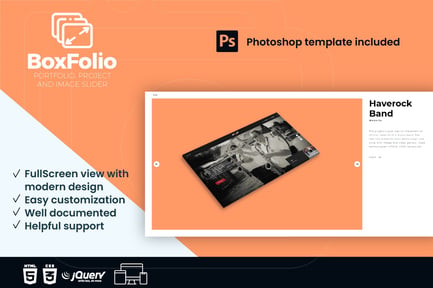 BoxFolio | Project, Portfolio, Image Slider plugin