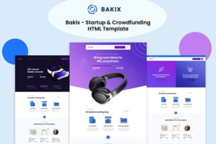 Bakix - Crowdfunding Startup Fundraising Template