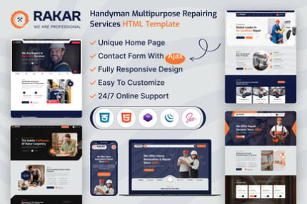 Rakar- Multipurpose Services HTML Template