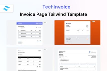 TechInvoice - Invoice Page Tailwind HTML Template