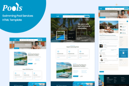 Pools-Swimming Pool Services HTML Template