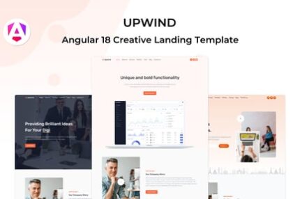 Upwind - Angular 18 Creative Landing Template