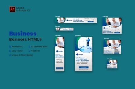 Business Web Banners Ad HTML5 - Animate CC