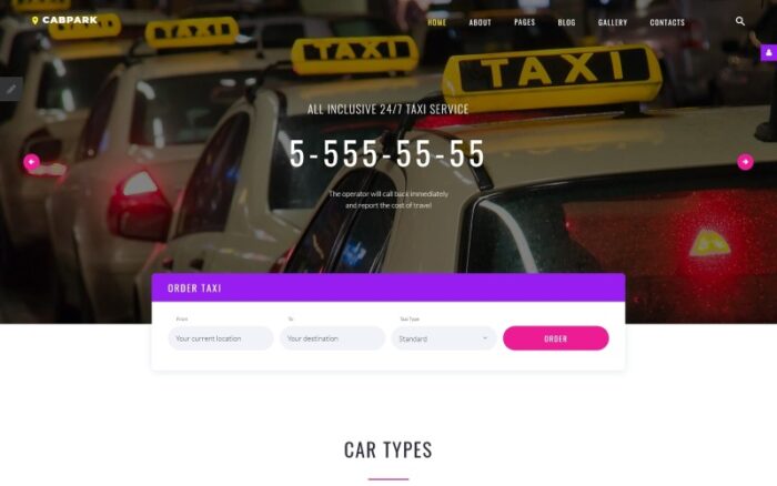 Cabpark - Fancy Taxi Service Joomla Template