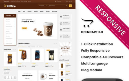 Caffey - The Mega Coffee Shop OpenCart Template