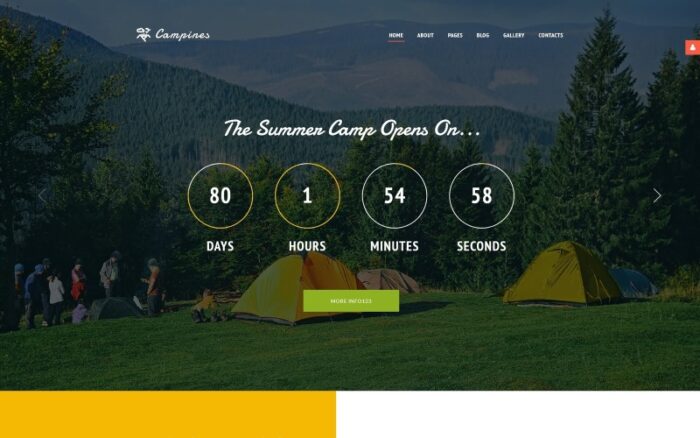 Campines - Kids & Teenagers Bright Summer Camp Joomla Template