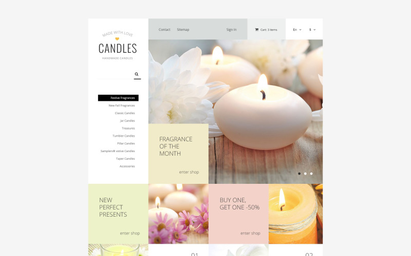 Candle Light PrestaShop Theme