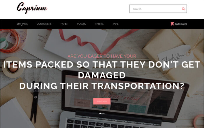 Caprium - Packaging Shop OpenCart Template