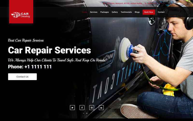 Car Detailing & Services Landing Page Template