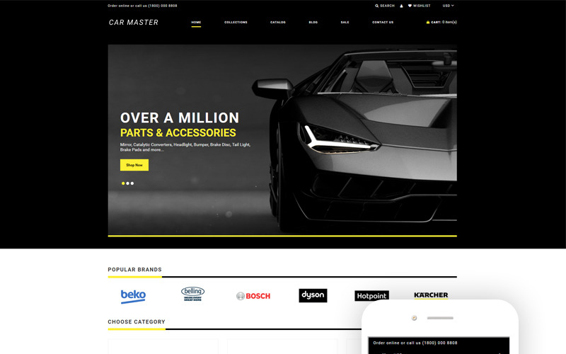 Car Master - Auto Parts Multipage Creative Shopify Theme