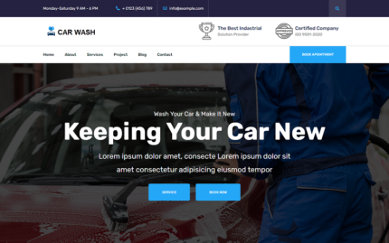 Car Wash - Landing HTML Templateo Landing Page Template