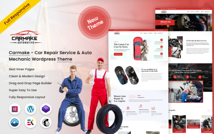 Carmake - Car Repair Service & Auto Mechanic WordPress Theme