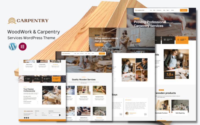 Carpentry - WoodWork & Carpentry Services WordPress Services WordPress Theme